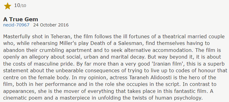 the salesman movie review