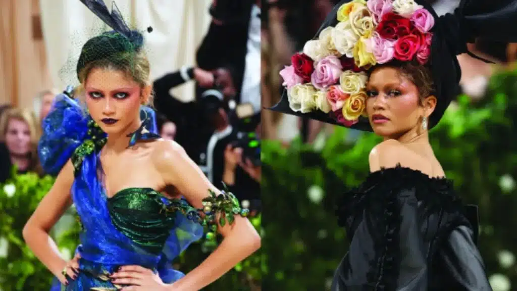 zendaya kim kardashian met gala red carpet 2024