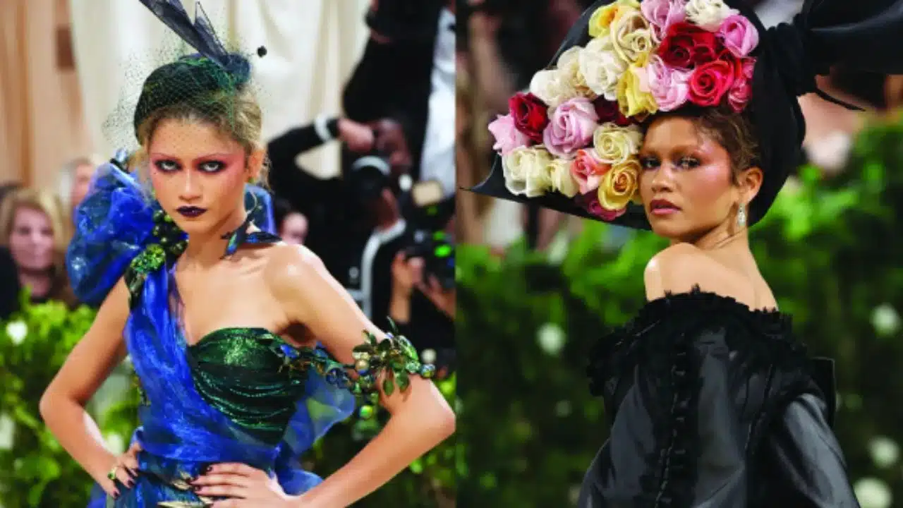 zendaya kim kardashian met gala red carpet 2024