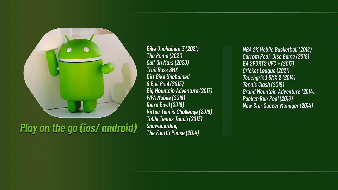 Best Sports Video Games to Play on the mobile