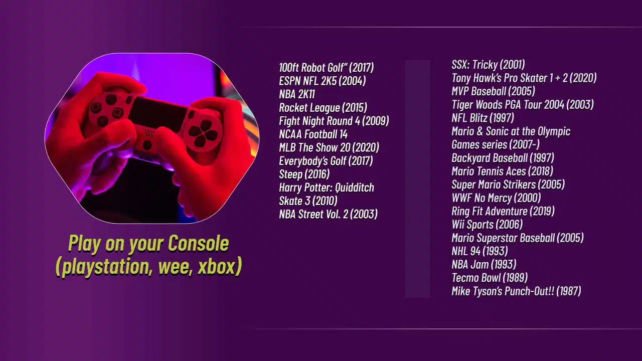 Best Sports Video Games to Play on your Console