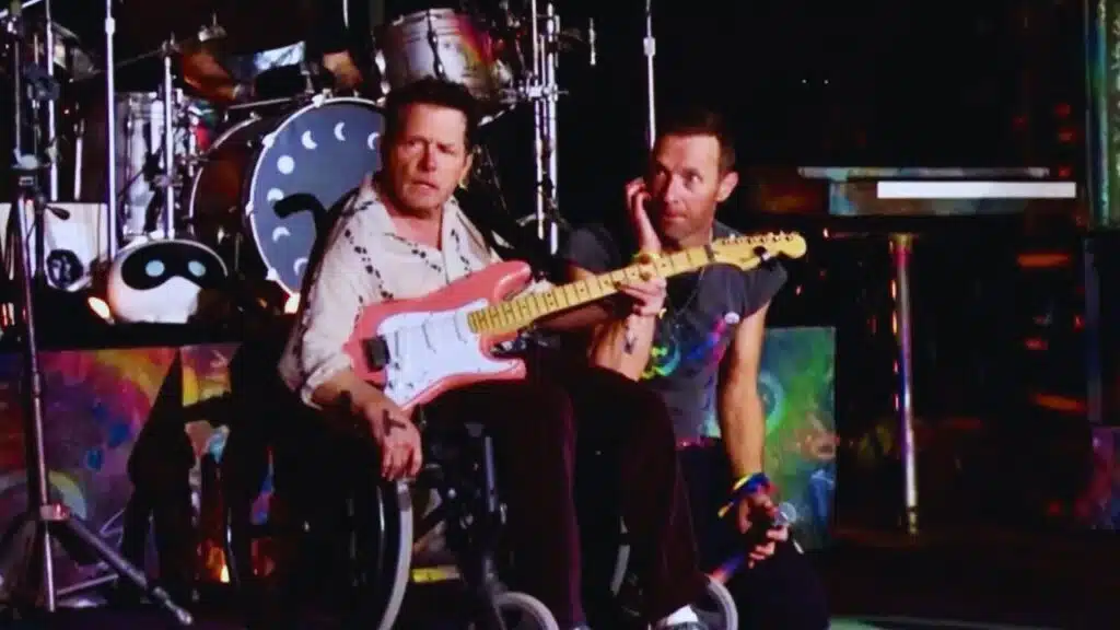 Michael J. Fox Jams with Coldplay Glastonbury 2024