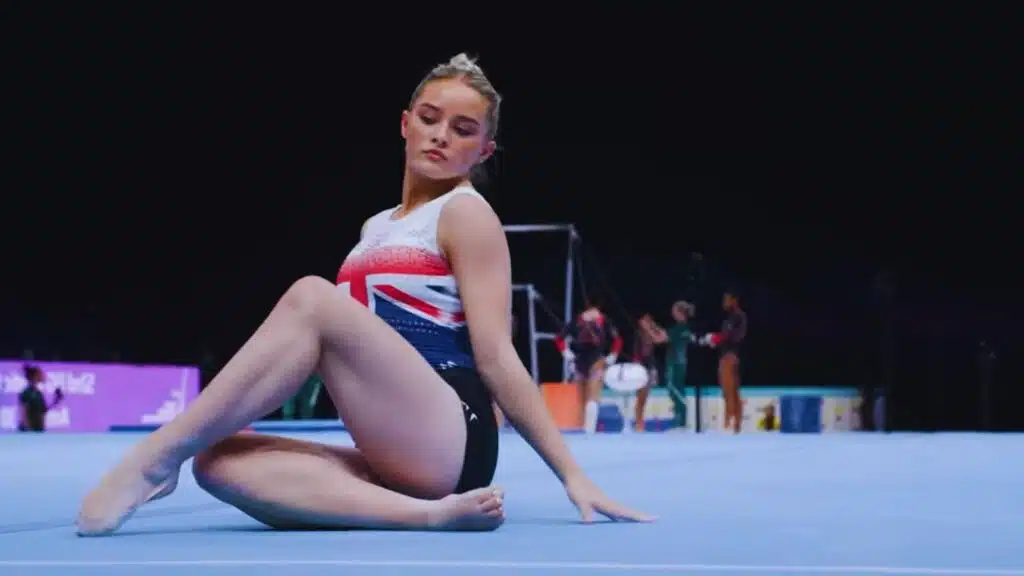 Olympic Gymnast Ruby Evans Falls in Front of Tom Cruise