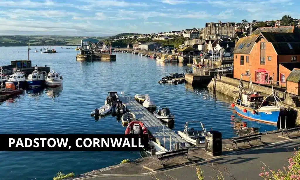 The harbour in Padstow, Cornwall, England, UK