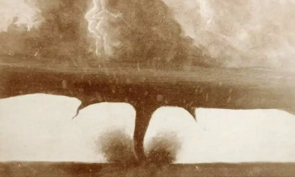 First Photograph of a Tornado