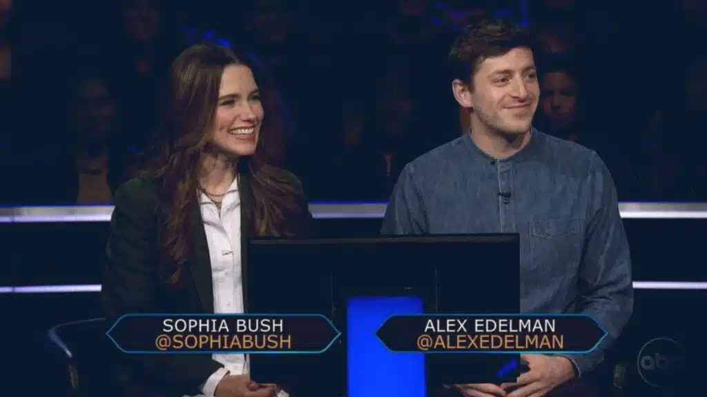 Sophia Bush Alex Edelman Celebrity Millionaire