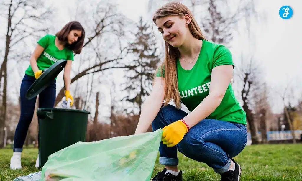 Eco-friendly action promoting community involvement and environmental responsibility