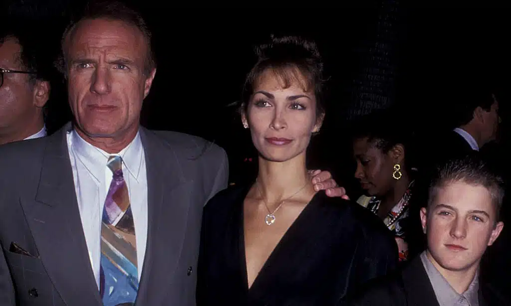 ingrid hajek with husband James Caan and son