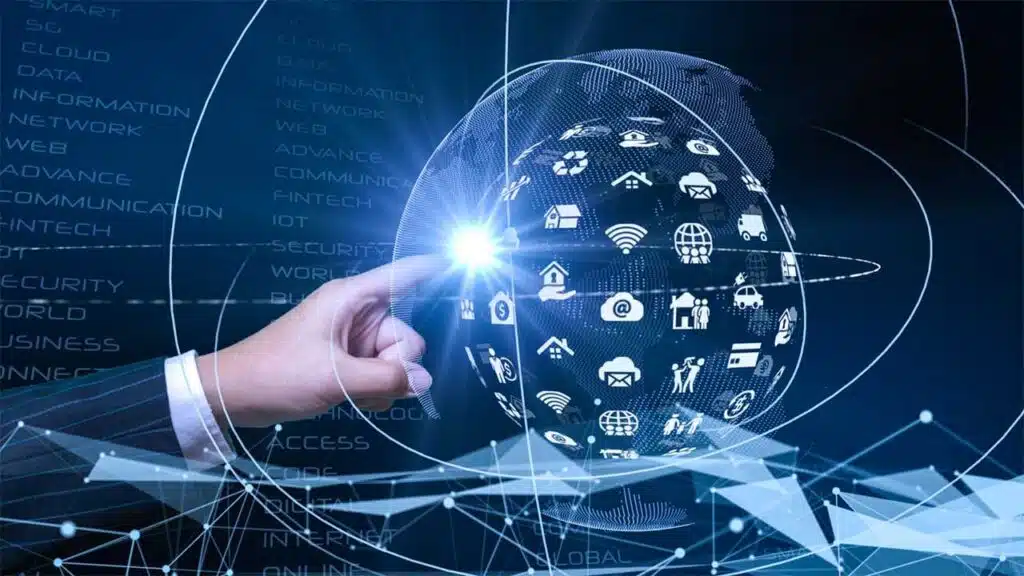 Futuristic concept of global communication and technology