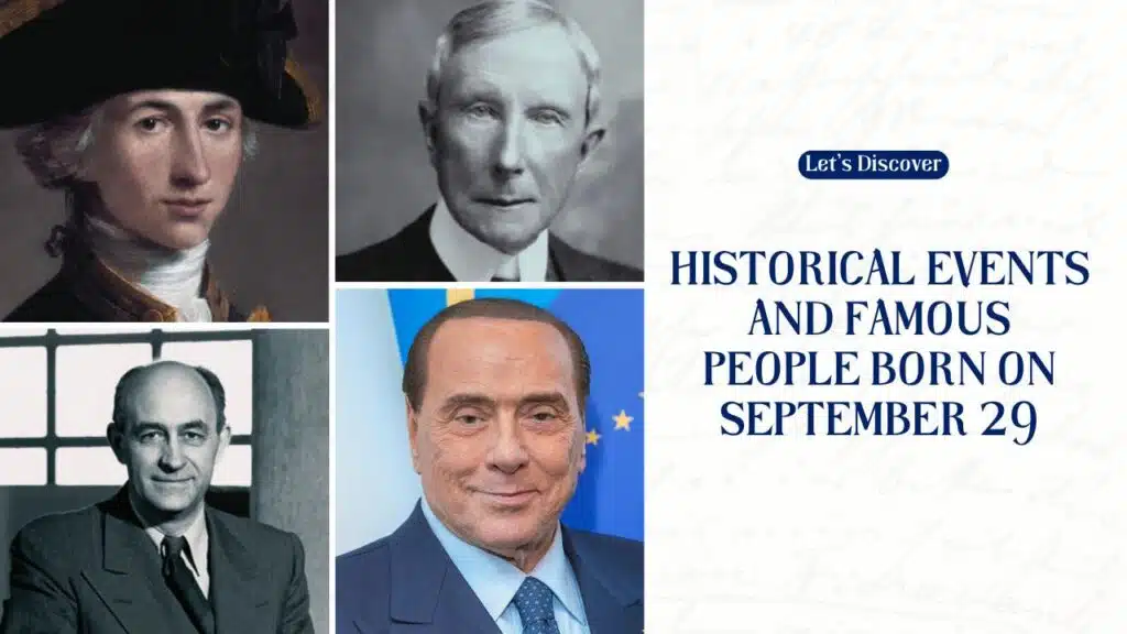Historical Events and Famous People Born on September 29