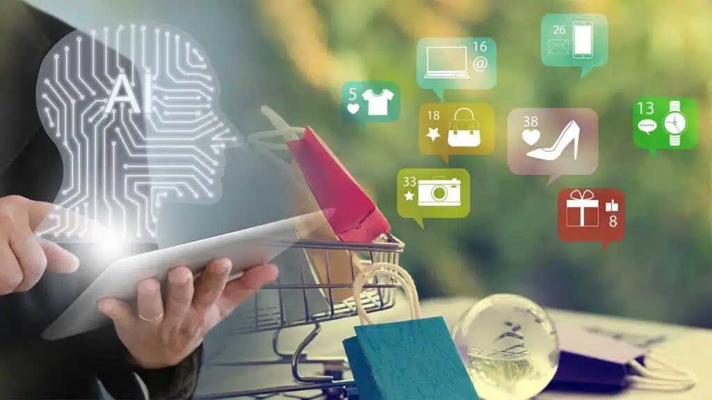 Suggesting the theme of AI-driven online shopping or e-commerce