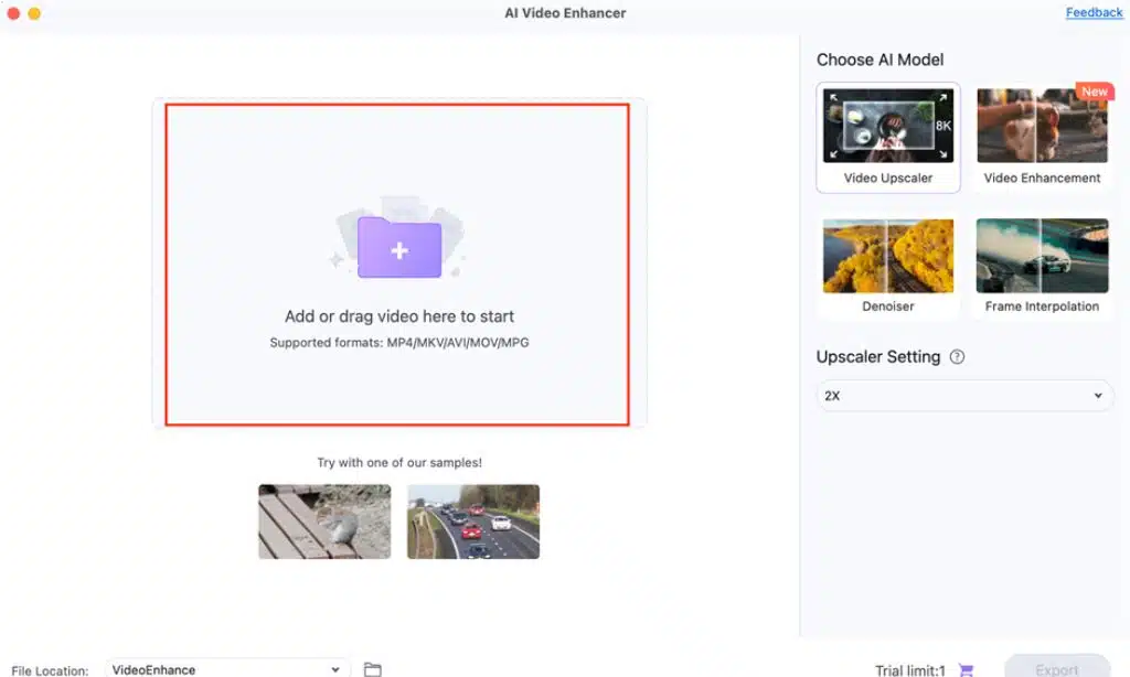 UniConverter UI interface