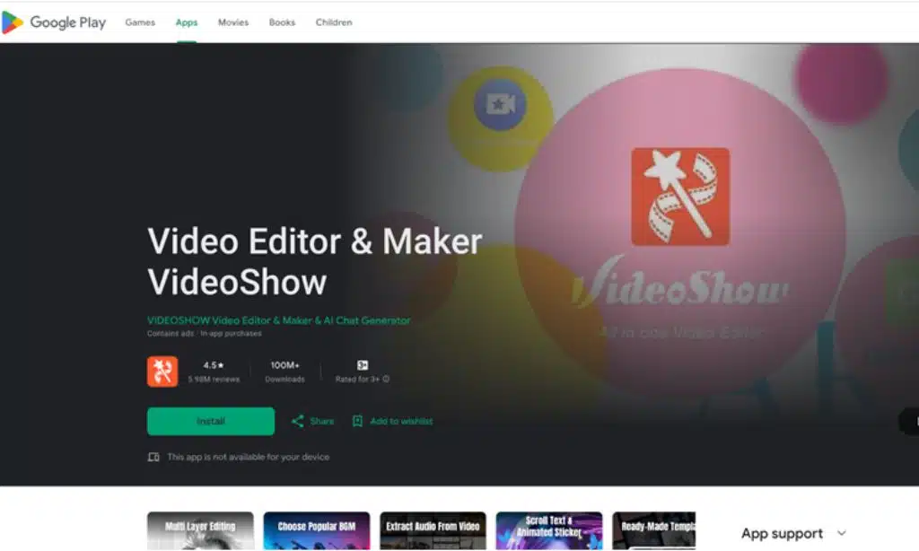 videoshow video editor & maker upscale video