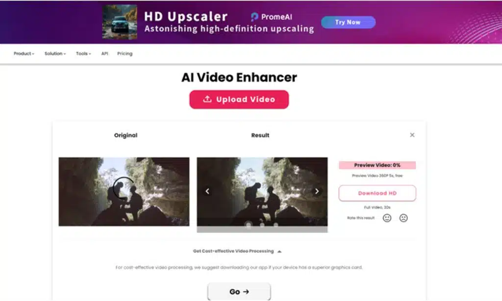 cutout upscale video