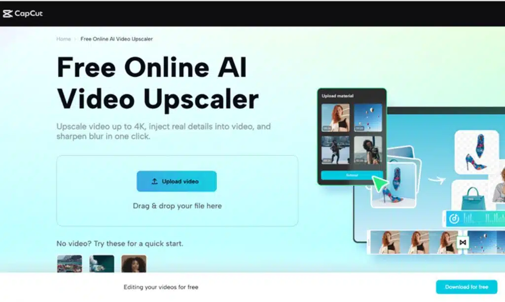 capcut upscale video