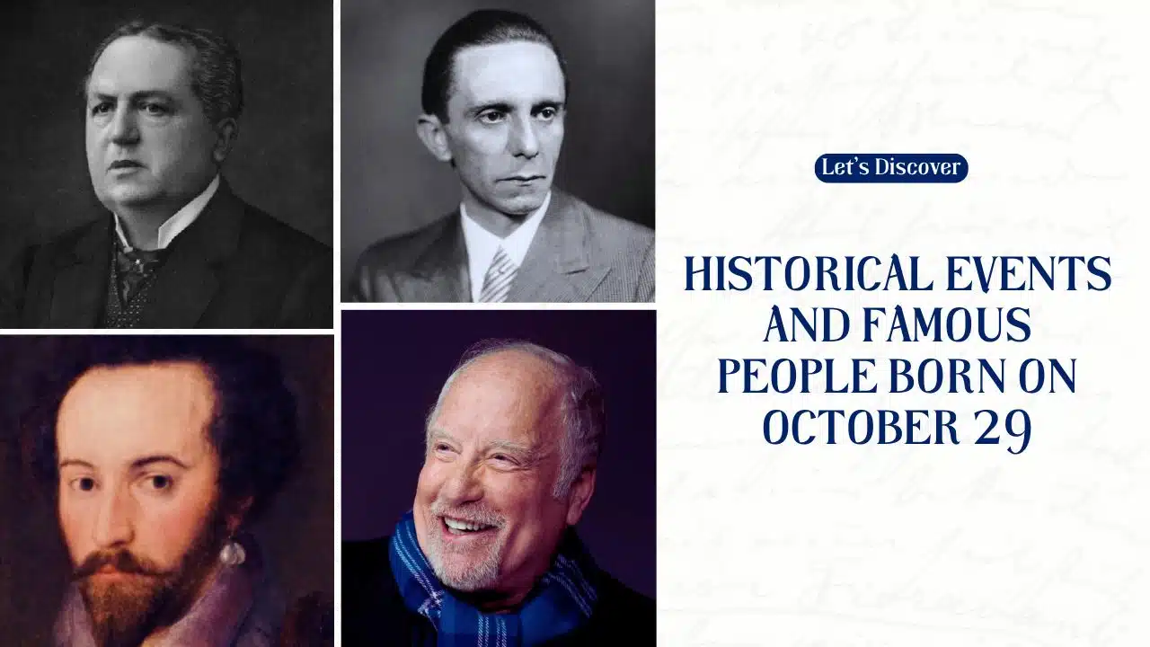 Historical Events and Famous People Born on October 29