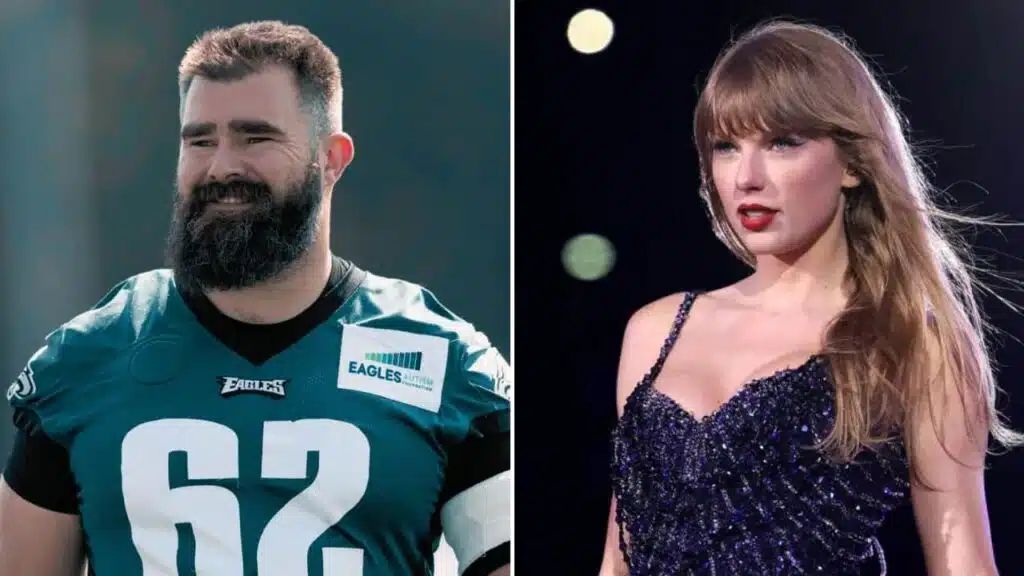 jason kelce falling asleep taylor swift eras tour