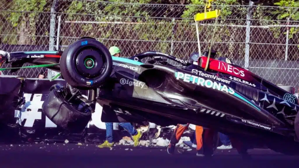 mercedes trouble george russell crash update