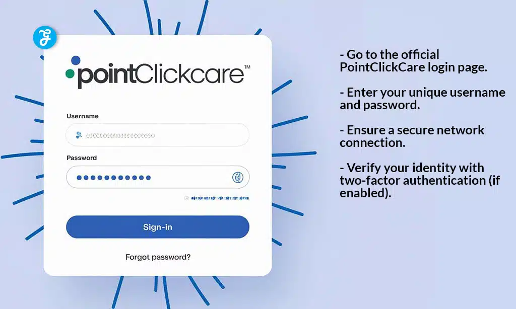 pointclickcare login step-by-step