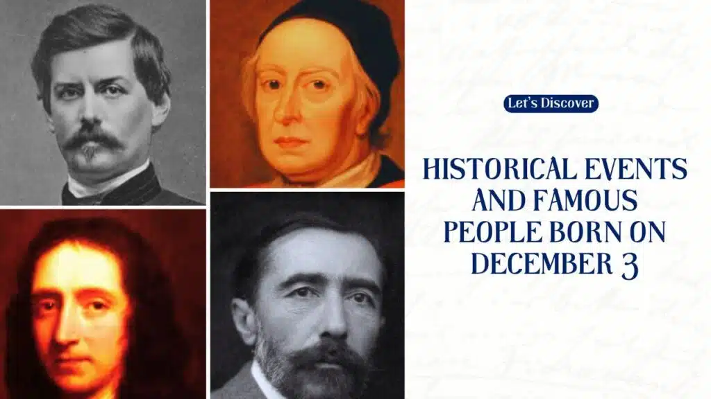 Historical Events and Famous People Born on December 3