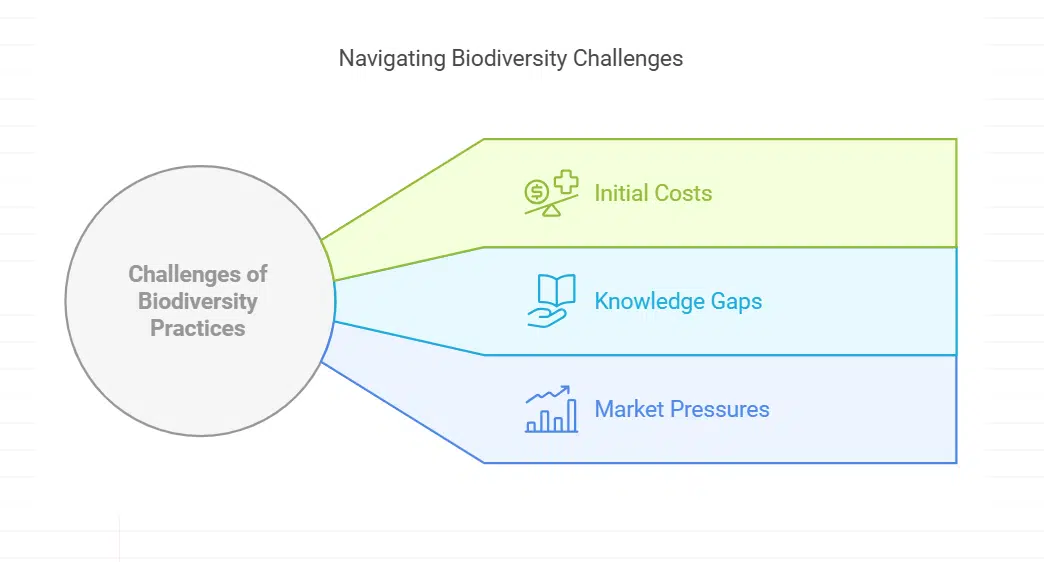 Challenges and Limitations of Biodiversity Practices