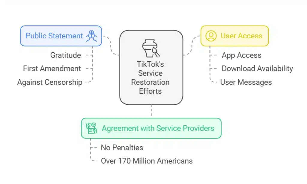 TikTok’s Response and Restoration of Service
