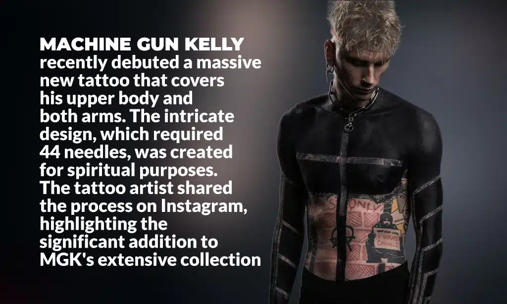 The Bold Design of Machine Gun Kelly’s Blackout Tattoo