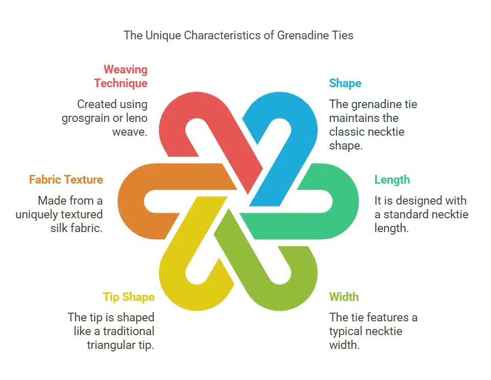 What makes the grenadine tie unique