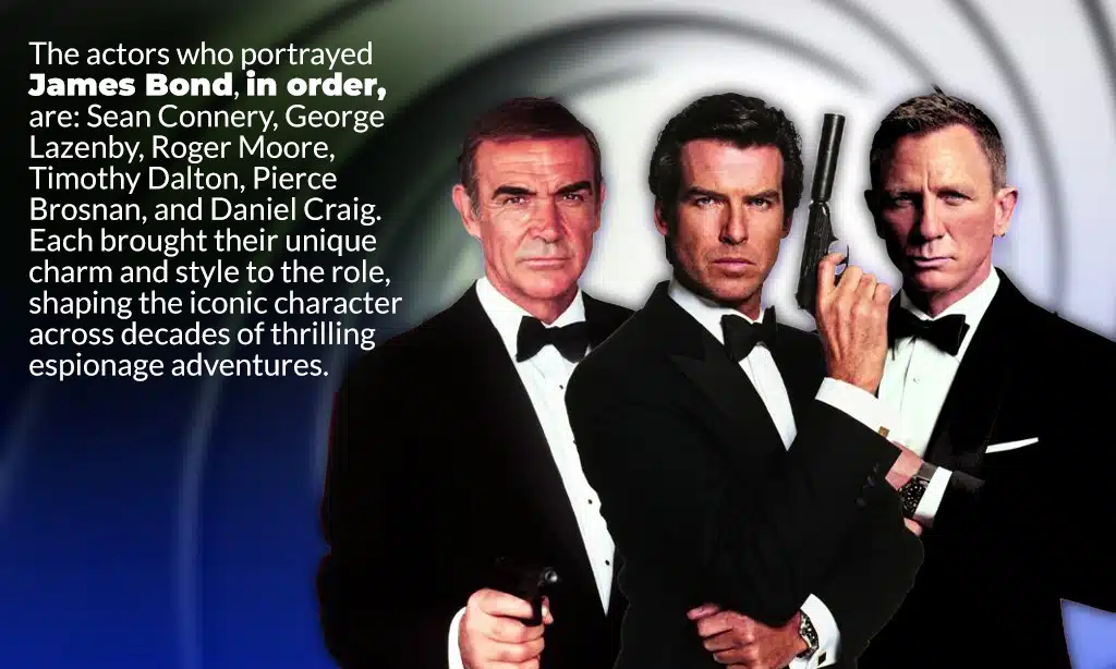 all james bond actors in order ranked