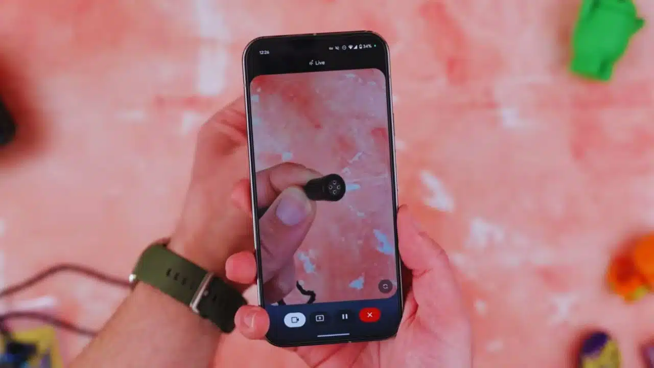 Gemini Live camera screen sharing android
