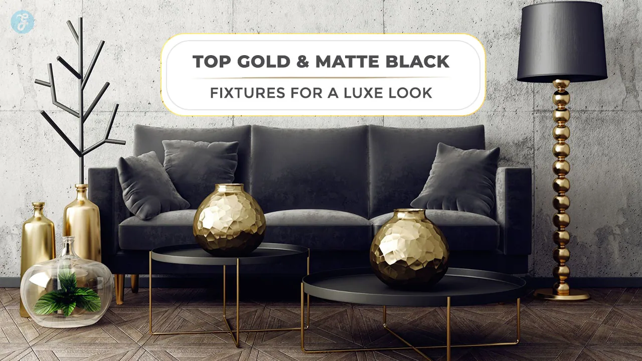 Gold And Matte Black Fixtures