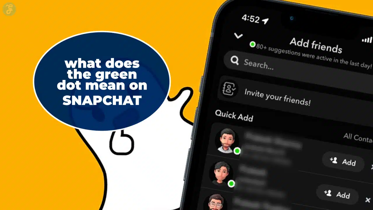 what does the green dot mean on snapchat