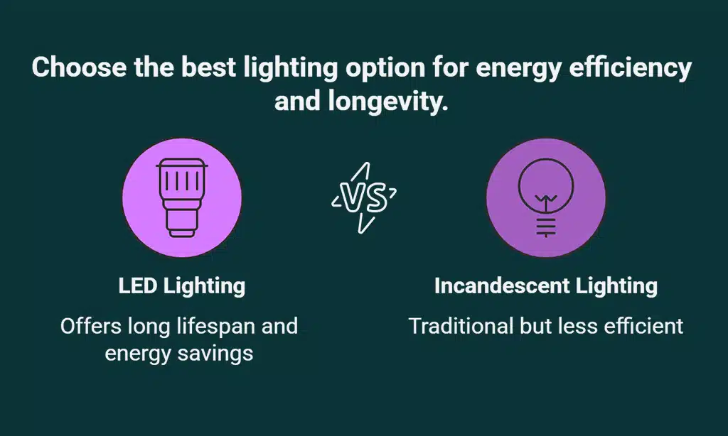 Incorporate LED Lighting and Motion Sensors