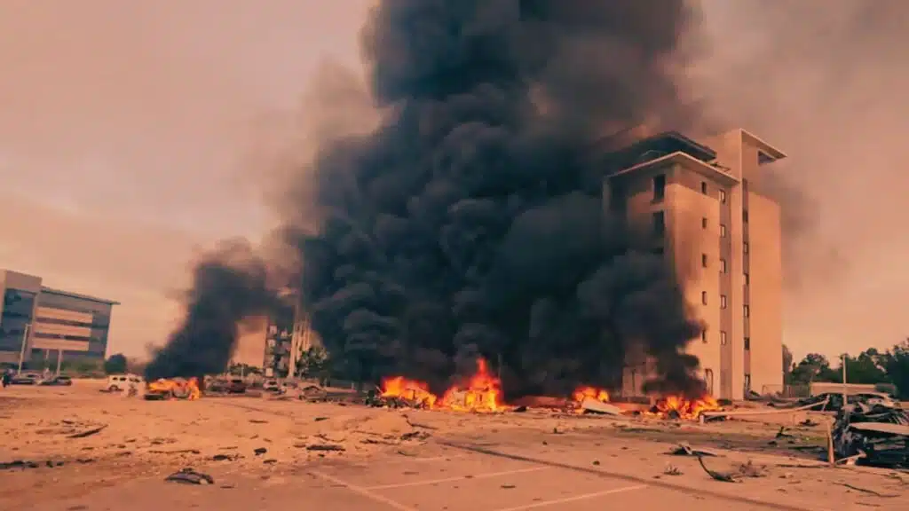 iranian missile strike hits microsoft office in israel