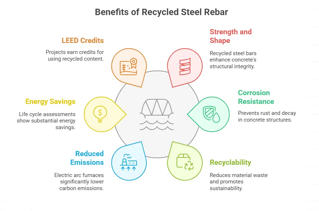 How Do Recycled Steel Reinforcement Bars Improve Concrete Structures