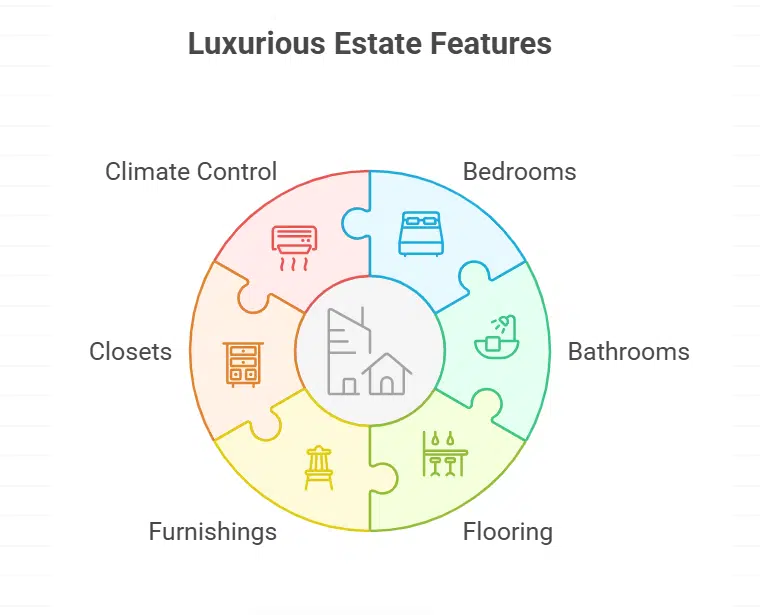 Eight bedrooms and luxurious design