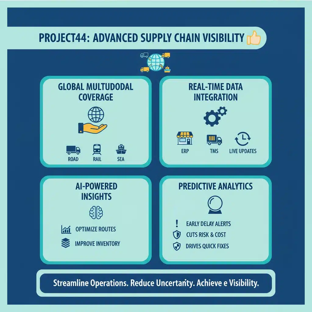 How does Project44 provide advanced supply chain visibility