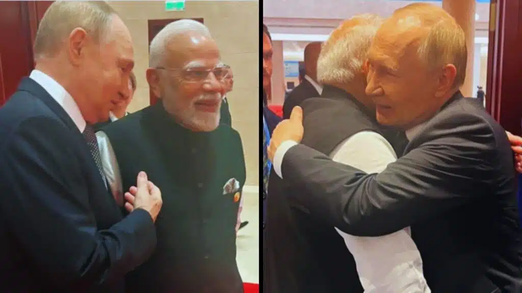 Modi and Putin Hug at SCO Summit 2025 (1)