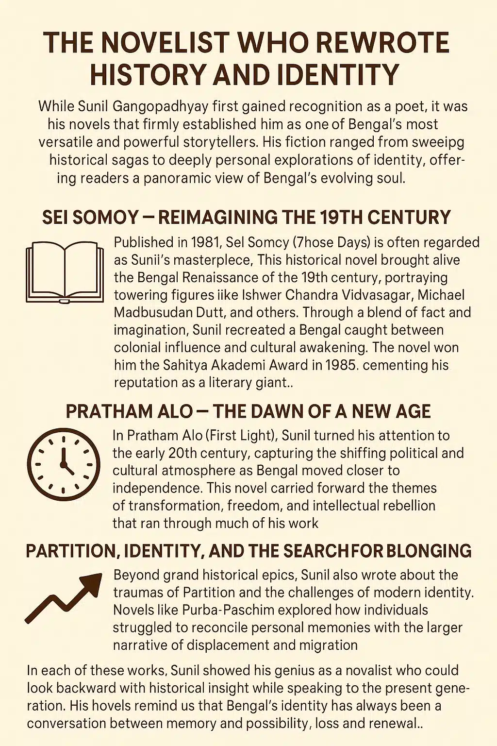 Sunil Gangopadhyay Rewrote History and Identity