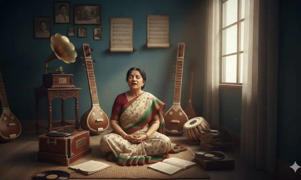 lata at her young age singing