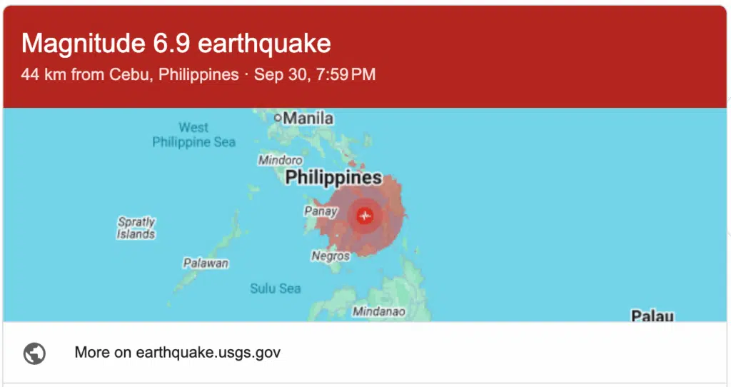 Earthquake in Philippines