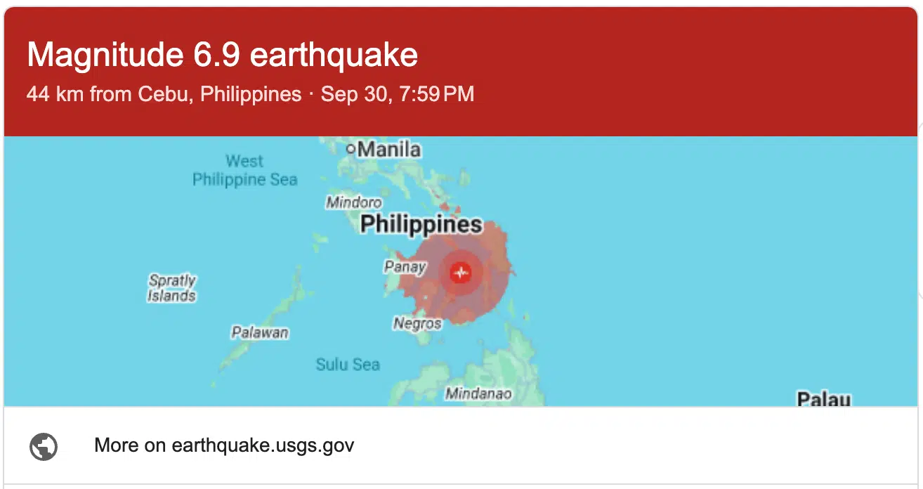 Earthquake in Philippines