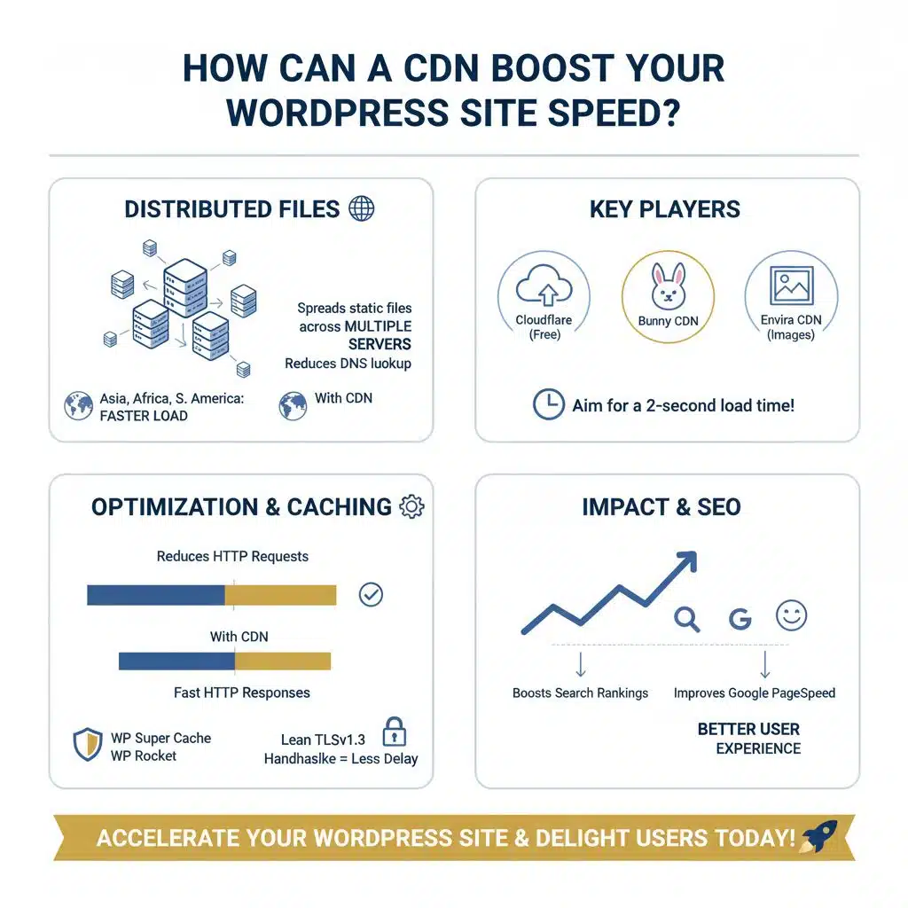 How can a CDN improve my WordPress site speed