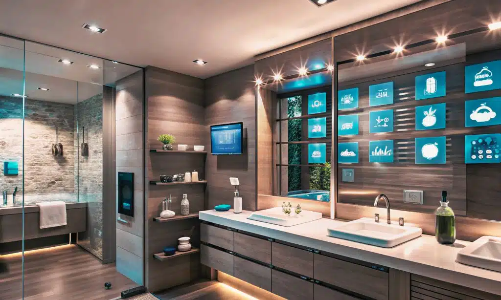 How is smart bathroom technology integrated in Florida homes