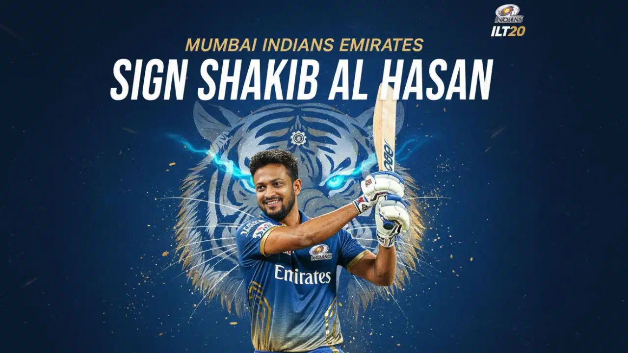 Mumbai Indians Emirates Sign Shakib Al Hasan for ILT20 2025