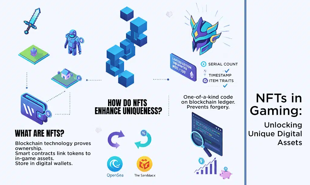 Integration of non-fungible tokens (NFTs) for unique items