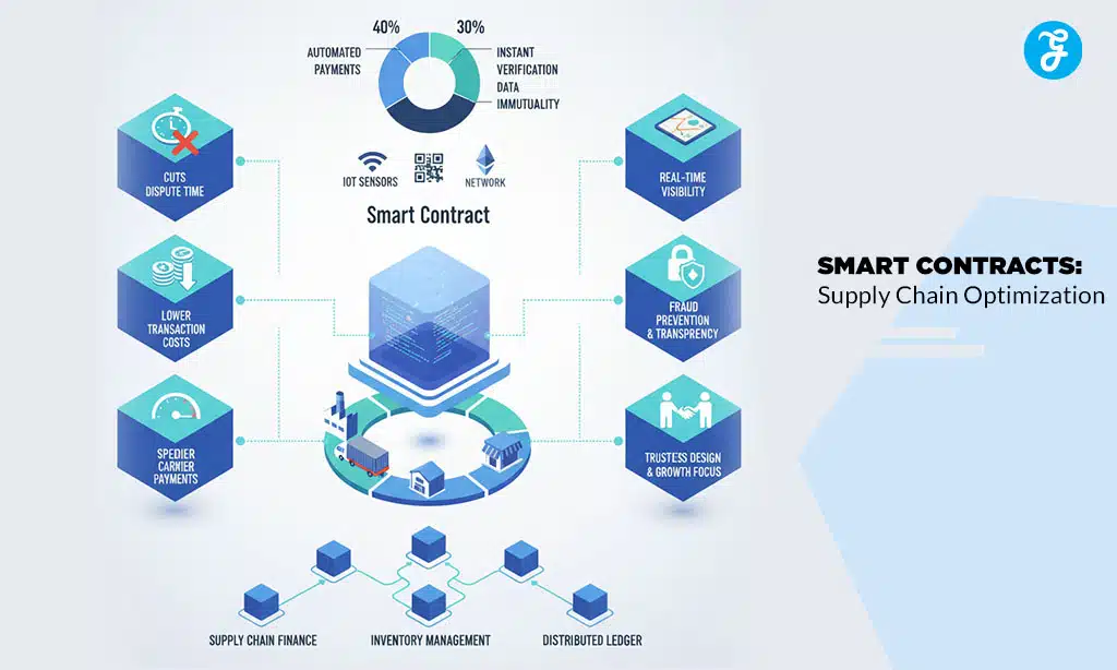 How do smart contracts improve supply chain efficiency?
