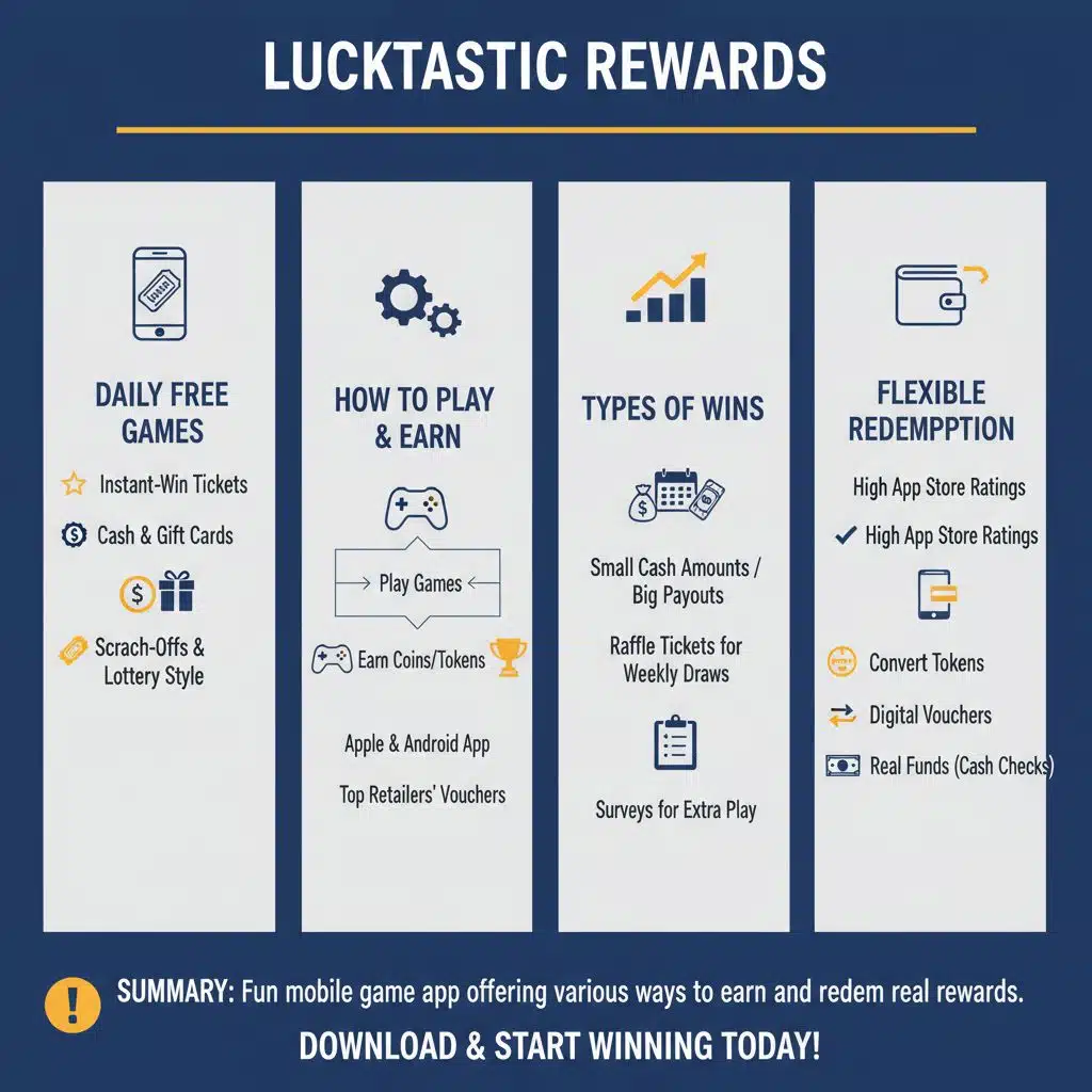 What types of rewards does Lucktastic provide