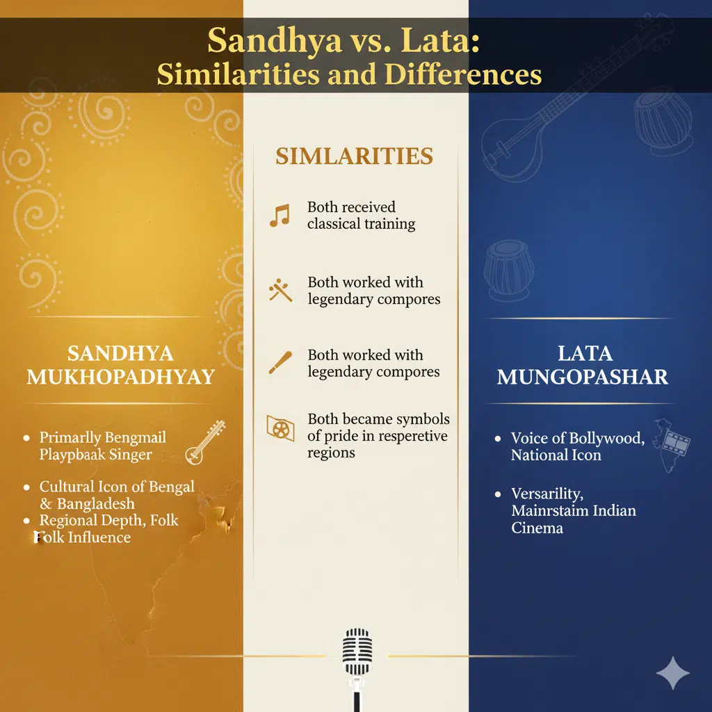 similarities and differences of sandhya and lata