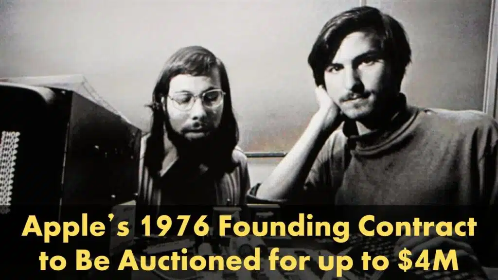 Apple founding contract auction